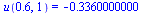 u(.6, 1) = -.3360000000